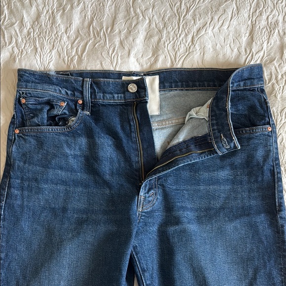 MOTHER Blue Straight Leg Jeans Classic Style - Picture 4 of 16